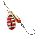 Błystka Cormoran Bullet Single Hook - srebrna / czerwone paski
