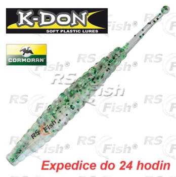 Przynęta dropshot Cormoran K-DON S8 Slugtail - kolor green white pearl