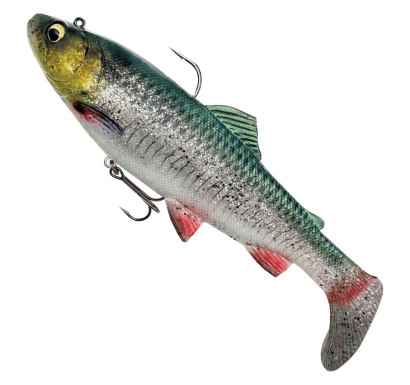 Ripper Savage Gear 4D Trout Rattle Shad - kolor Green Silver
