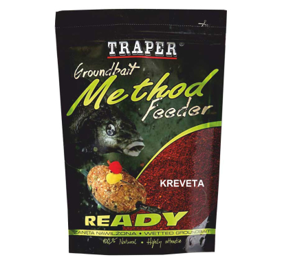 Nawilżona zanęta Traper Method Feeder - Krewetka - 750 g